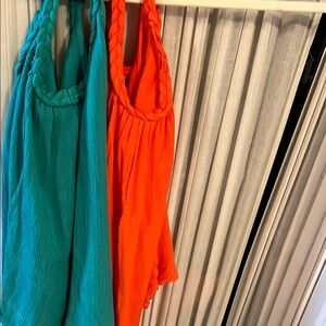 Teal and Orange Sleeveless Women's Top 2 for the price of 1 💞